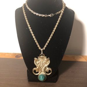 Dual dragon necklace